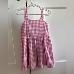 Pink Gingham Kids Casual Dress